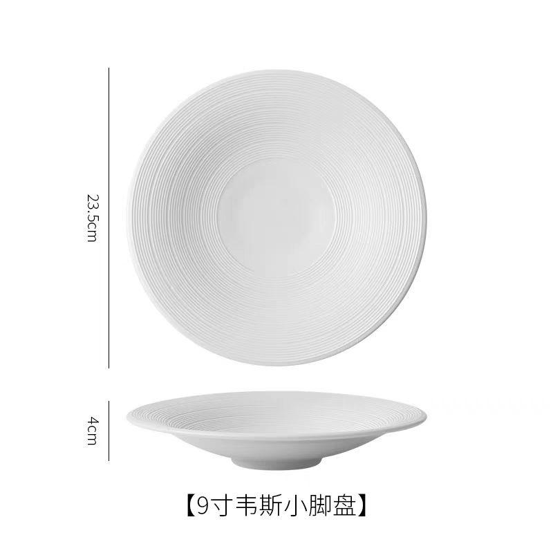 SYLA HOME - Round Clean aesthetic plate / Piring keramik putih / ceramic plates