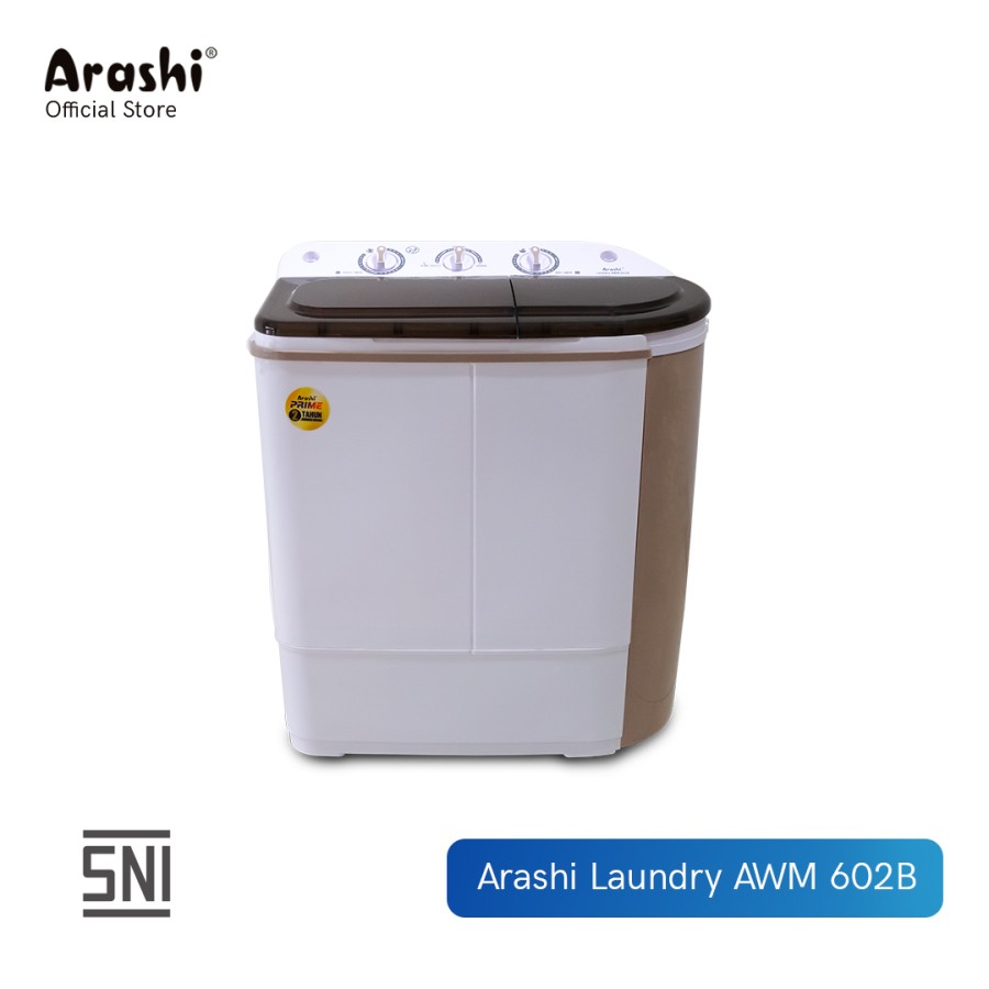 Arashi Mesin Cuci 2 Tabung AWM 602B 6 KG