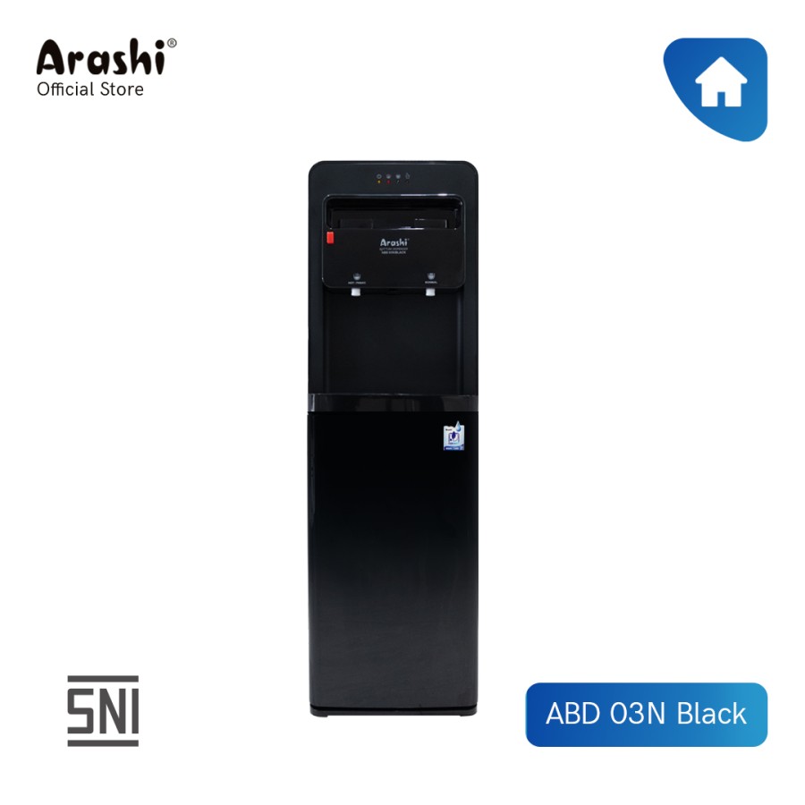 Arashi Bottom Dispenser ABD 03N / Hot & Normal / Galon Bawah / Black